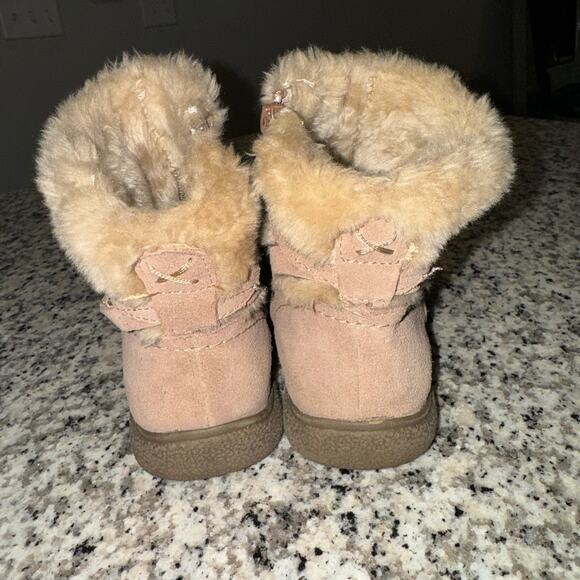 Liz & Co Leather Fur Lined Ankle Boots Women's Size 7 Tan/Brown - Picture 5 of 9